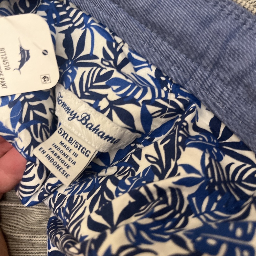 Tommy Bahama NWT Big And Tall 5XLB Island Sands Stripe Pants Linen Blend - Picture 4 of 10